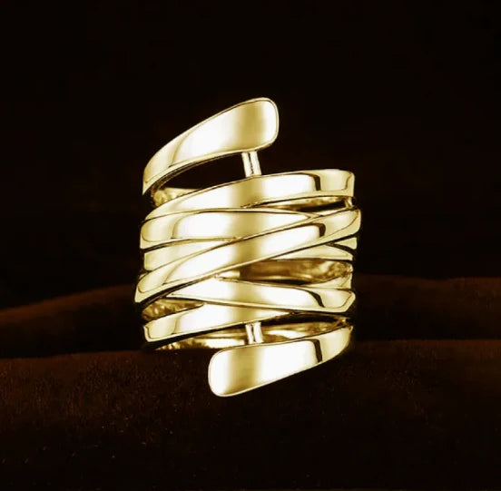 Anillo Metálico Geométrico - Estilo Minimalista