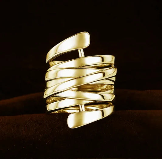 Anillo Metálico Geométrico - Estilo Minimalista