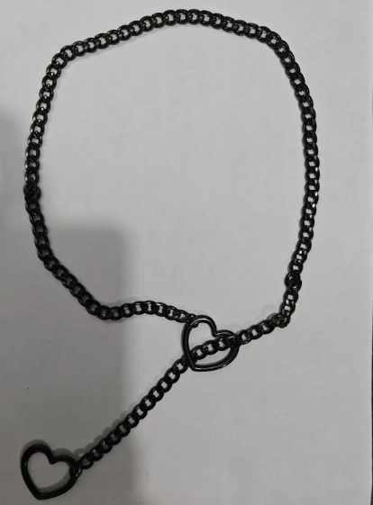Collar de cadena en Y con corazón de acero inoxidable para mujer