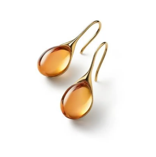 Pendientes elegantes con cabujones en forma de lágrima en colores vibrantes