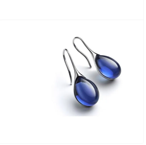 Pendientes elegantes con cabujones en forma de lágrima en colores vibrantes