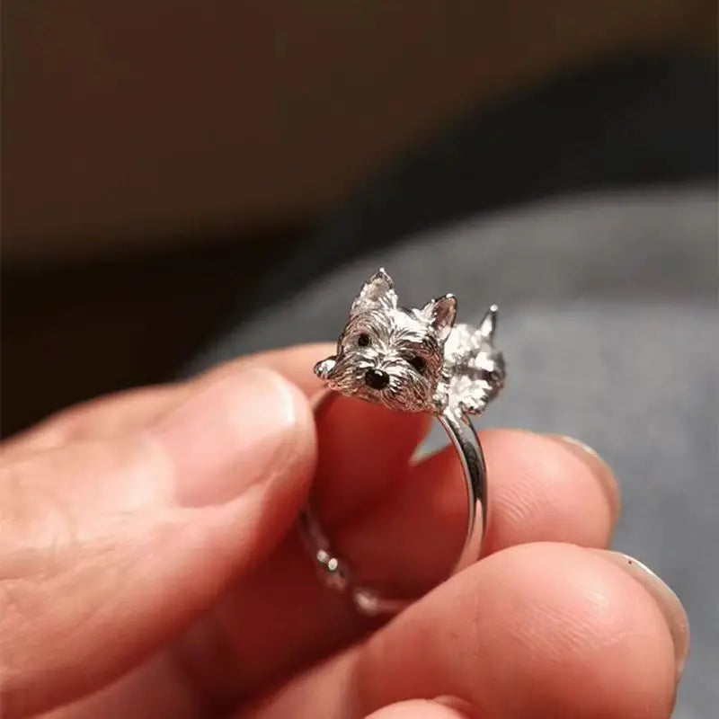 Anillo ajustable para perros estilo retro