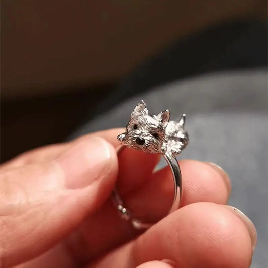 Anillo ajustable para perros estilo retro