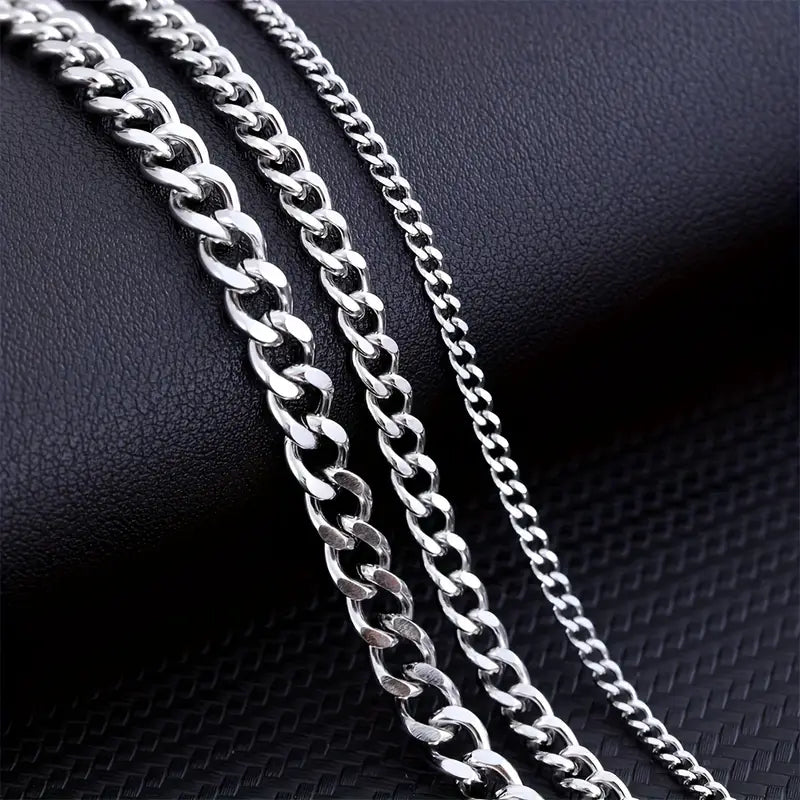 Collar clásico de eslabones cubanos para hombre en varios colores