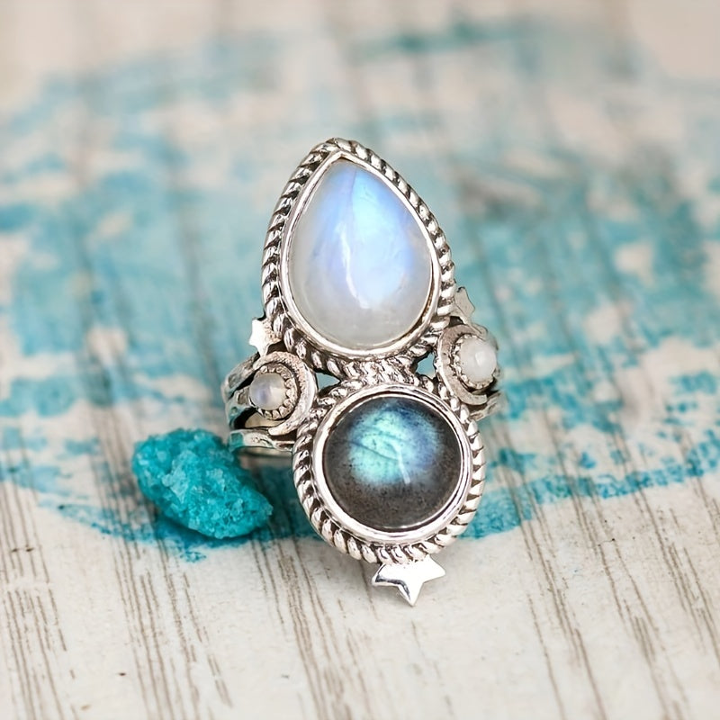 Anillo Rita con piedra luna