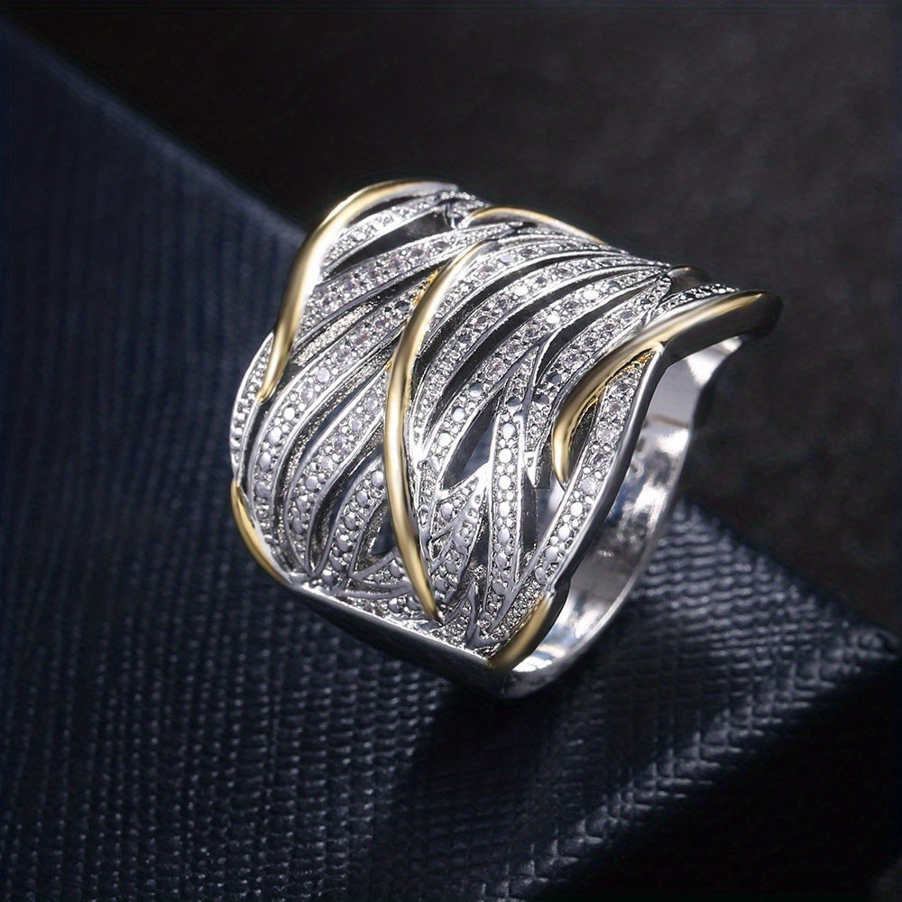 Anillo elegante con múltiples capas retorcidas