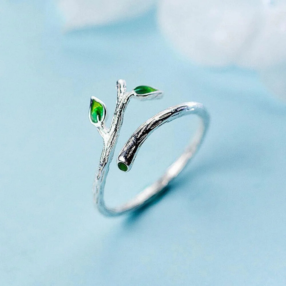 Anillo Rama de Árbol en Plata