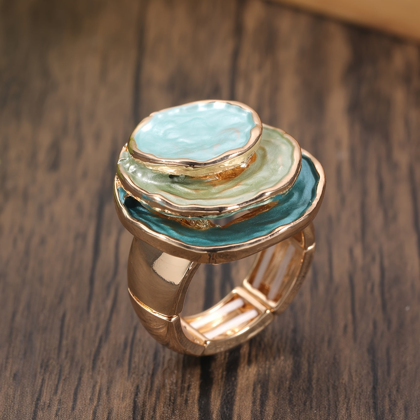Anillo boho esmaltado en tres capas