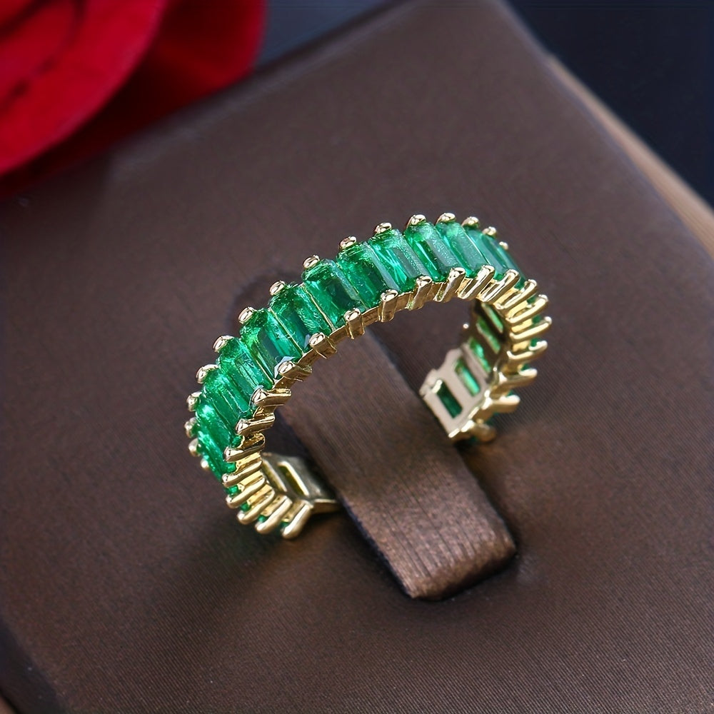 Anillo con piedra esmeralda