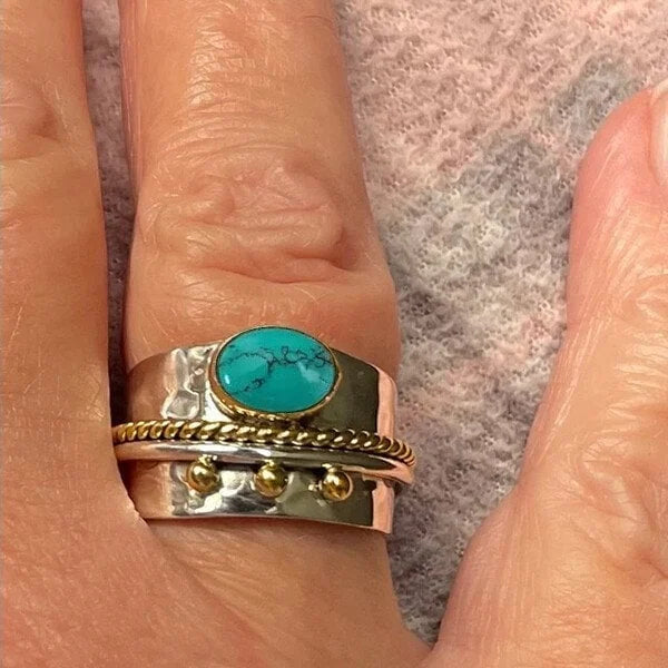 Anillo vintage con zafiro