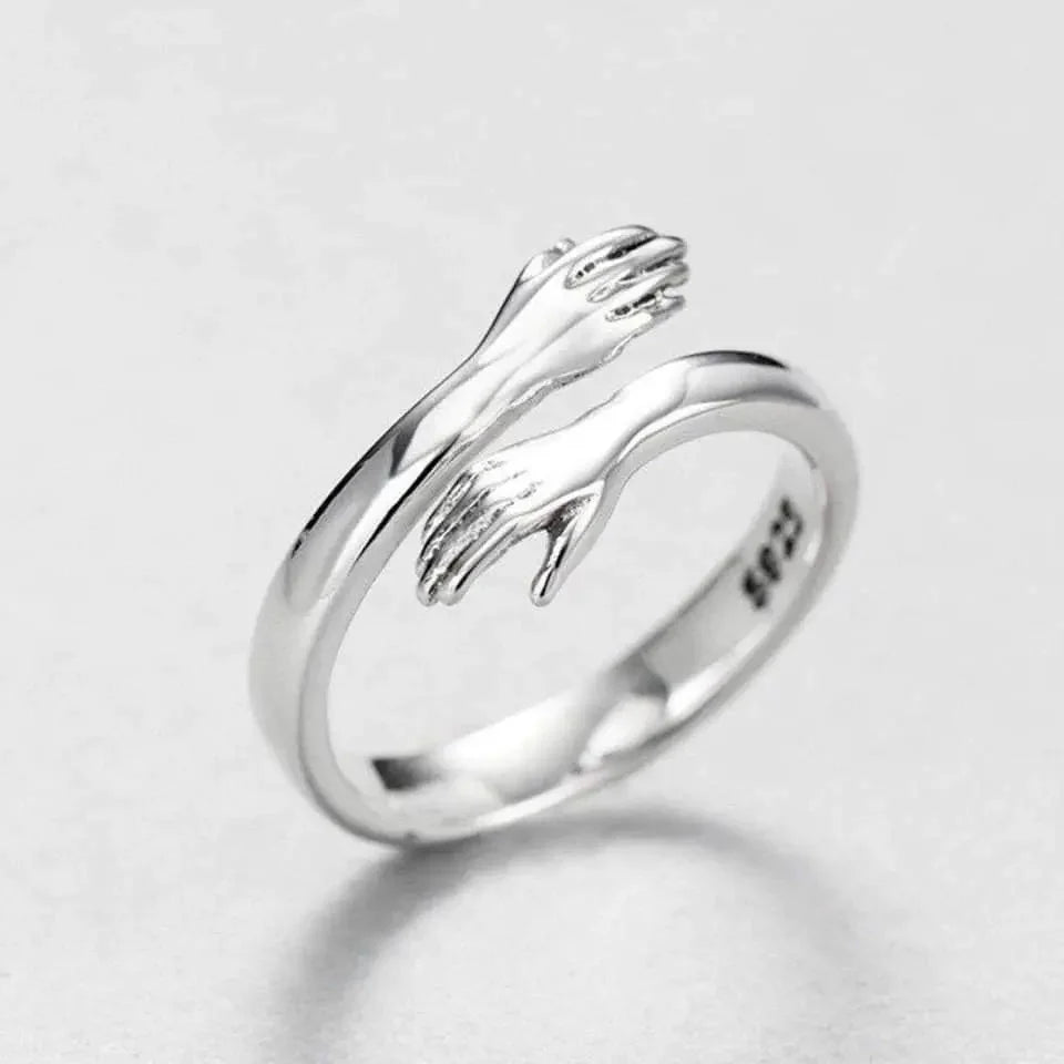 Anillo Abrazo de Plata ajustable