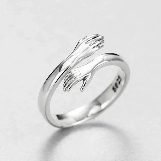 Anillo Abrazo de Plata ajustable