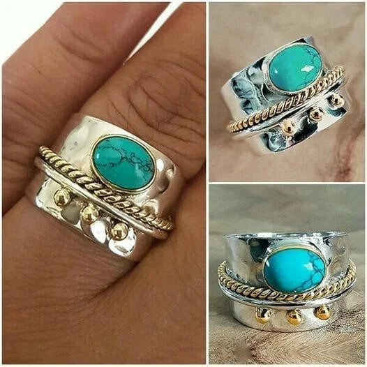 Anillo vintage con zafiro