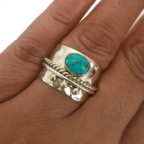 Anillo vintage con zafiro