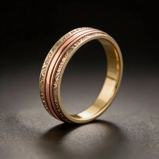 Anillo Clásico Vintage de Acero Inoxidable