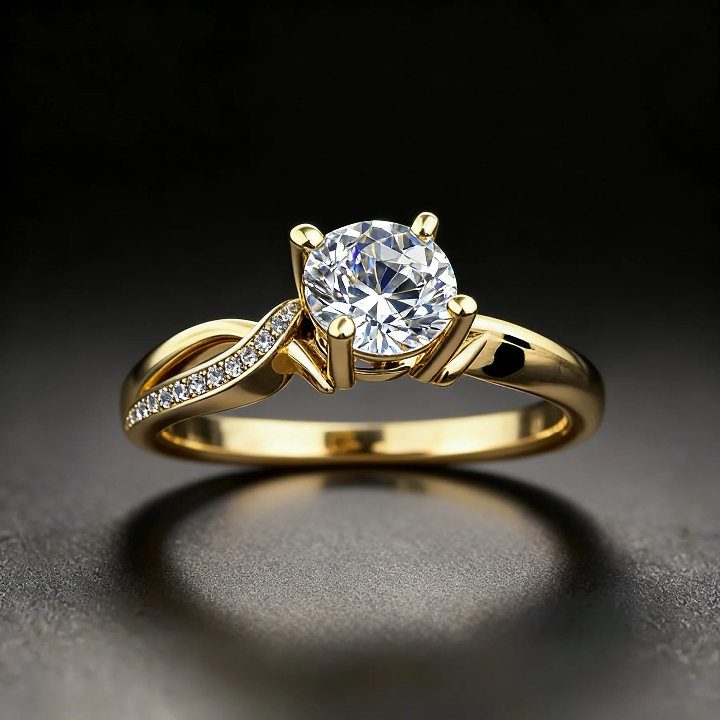 Anillo Eternity Vintage con Diamantes Redondos y Marquesa