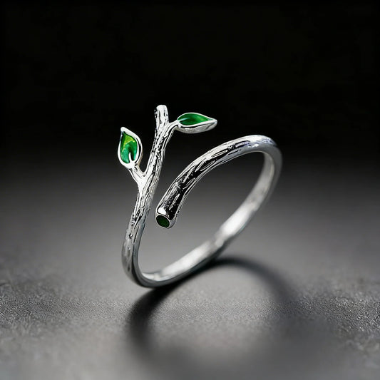 Anillo Rama de Árbol en Plata