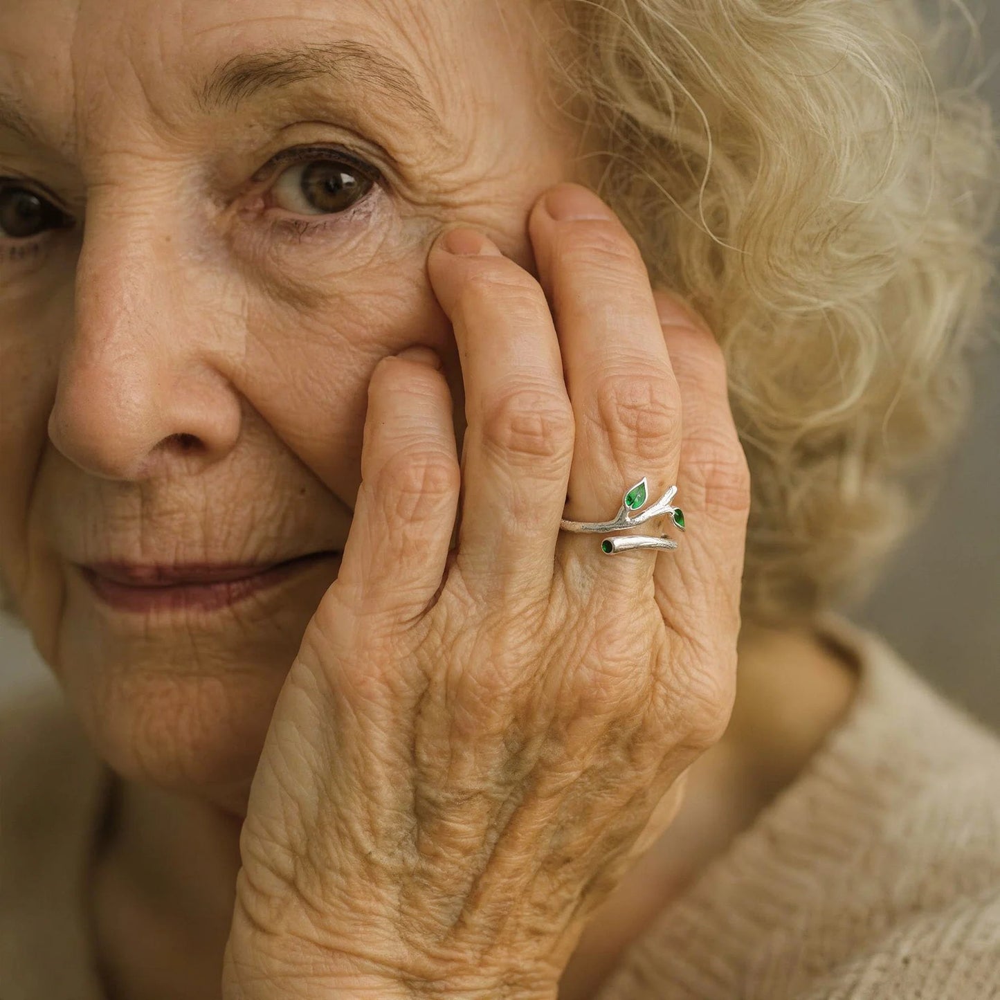 Anillo Rama de Árbol en Plata
