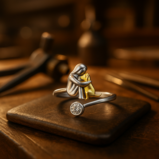 Anillo ajustable con circonitas