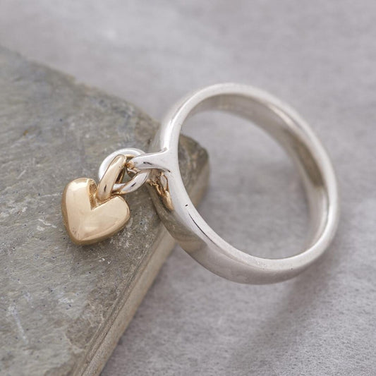 Anillo Vintage con Dije de Corazón