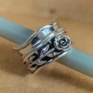 Anillo Vintage Turquesa Hoja – Elegancia Atemporal