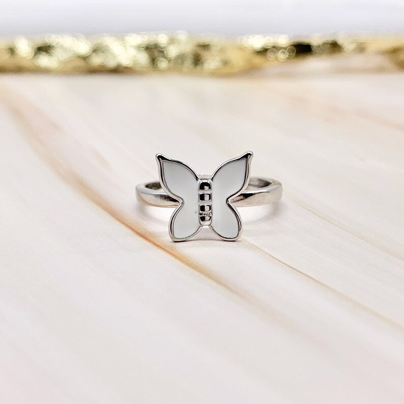 Verónica anillo mariposa acero inoxidable regalo mujer - Sparkano