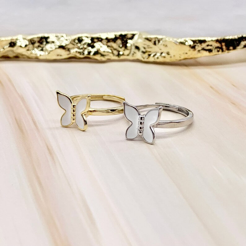 Anillo giratorio Verónica mariposa ajustable - Sparkano