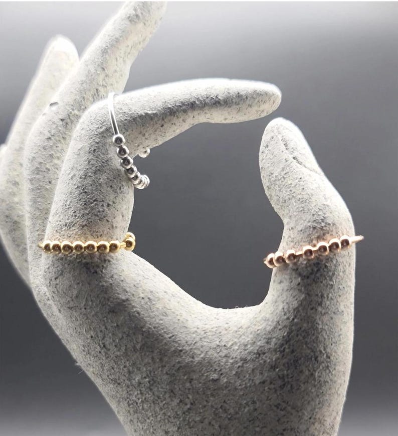 Anillo Florinda antiestrés para la ansiedad plateado - Sparkano