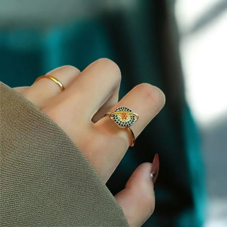Anillo Áurea planeta giratorio antiestrés - Sparkano Marbella