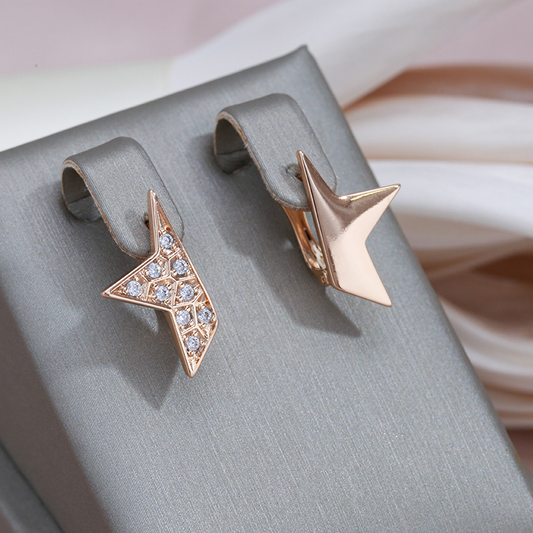 Pendientes de estrella glamorosos con piedras de circonita cúbica para looks elegantes