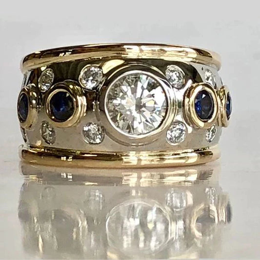 Anillo trenzado bicolor