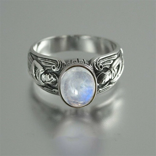 Anillo de Piedra Lunar Clásico