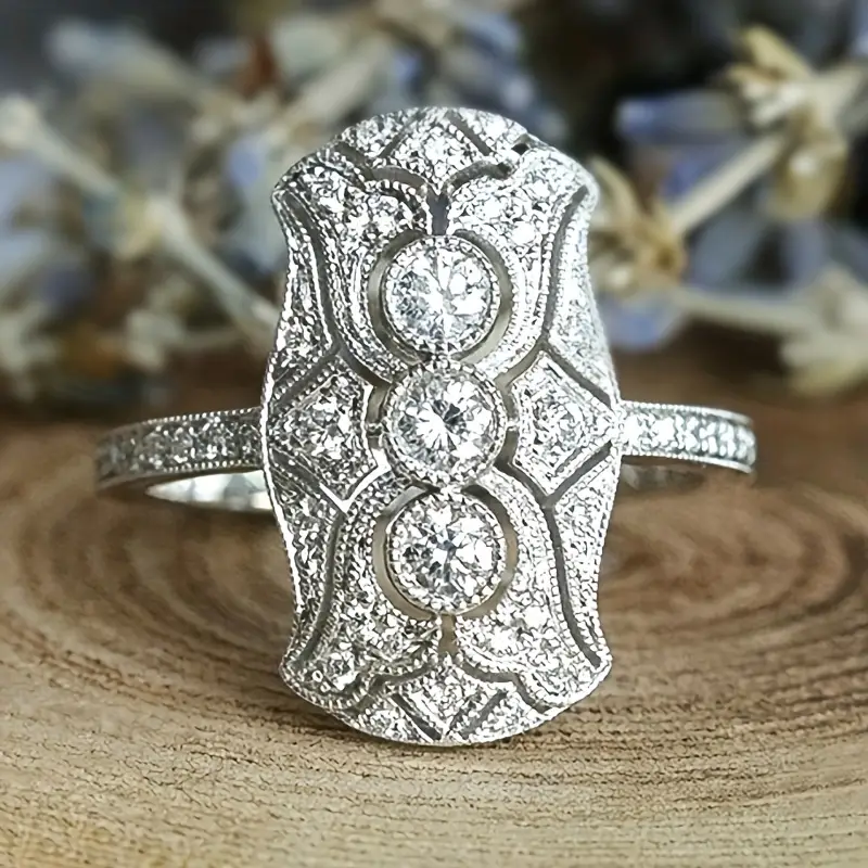Anillo vintage brillante