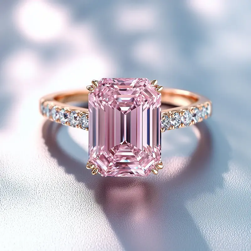 Anillo con cristal rosa de ensueño