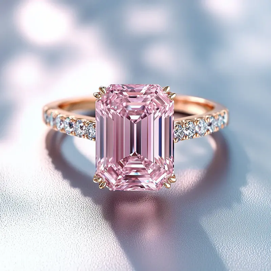 Anillo con cristal rosa de ensueño