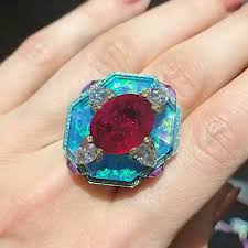 Anillo Vintage de Acero Inoxidable con Piedras Multicolor