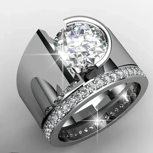Anillo colibrí con circonita verde