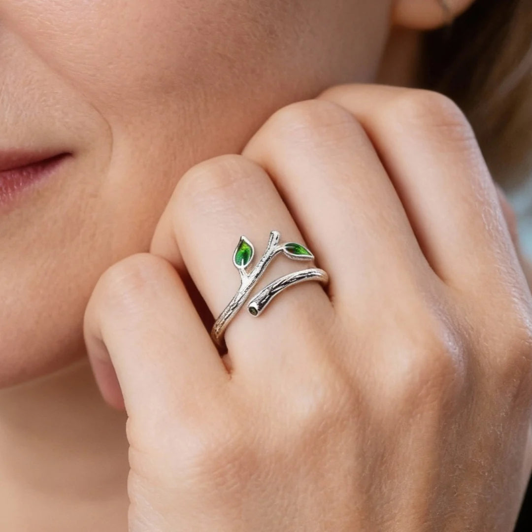 Anillo Rama de Árbol en Plata