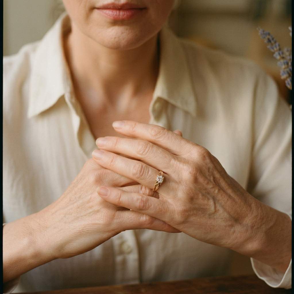 Elegante anillo solitario con circonitas