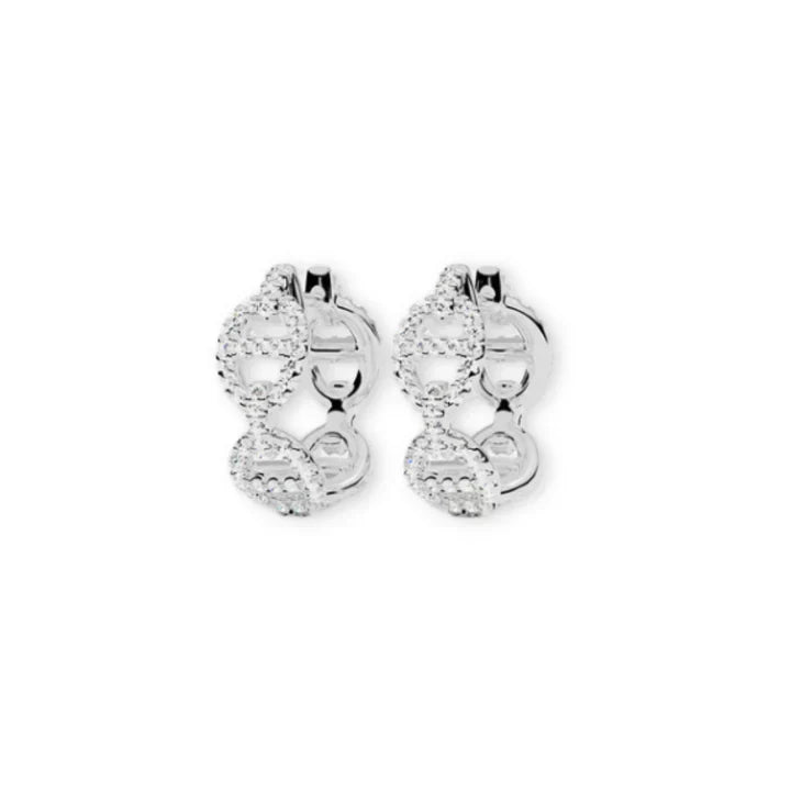Pendientes con Circonitas en Diseño de Cadena