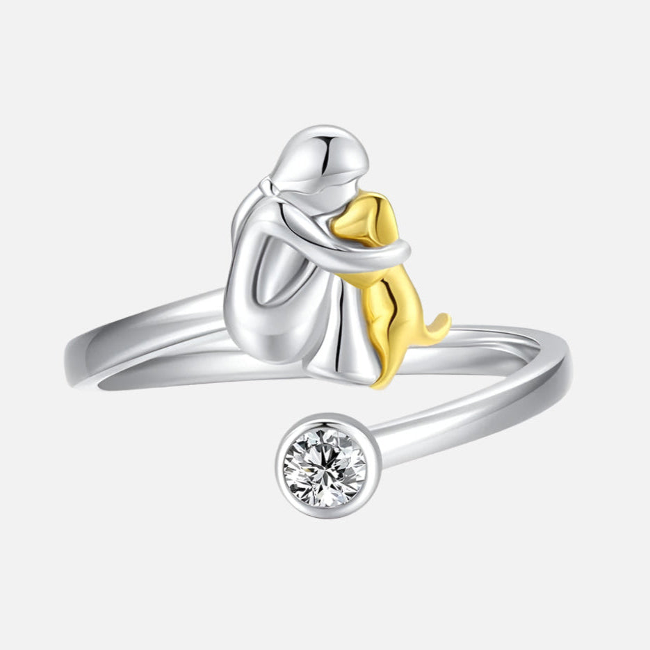 Anillo ajustable con circonitas