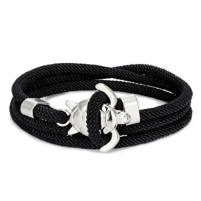 Pulsera de tortuga marítima hecha de cordón para él y para ella