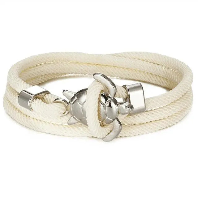 Pulsera de tortuga marítima hecha de cordón para él y para ella