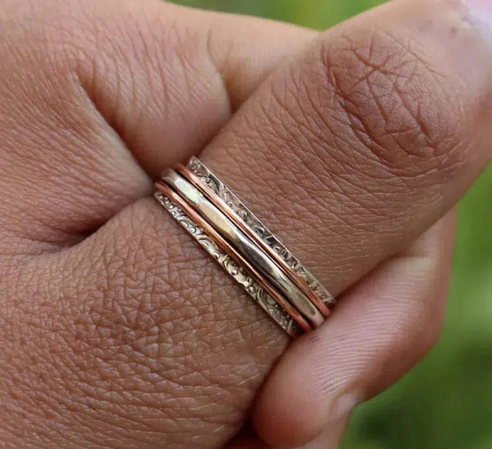 Anillo Clásico Vintage de Acero Inoxidable