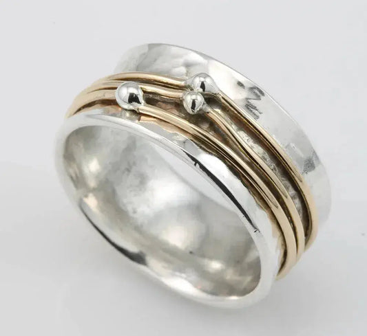 Anillo Vintage Oro y Capas de Plata